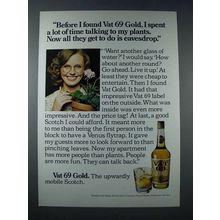 1975 Vat 69 Gold Scotch Ad - Plants Get to Eavesdrop