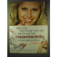 1978 Maybelline Fresh Color 3 Lipstick Ad