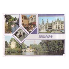 multiview, BRUGGE, BELGIUM unused vintage postcard =