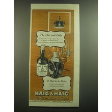 1945 Haig & Haig Scotch Ad - The one and only