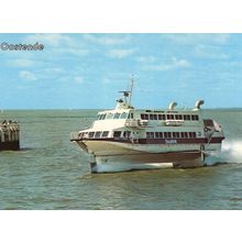 Sealink Jetfoil Boat Ship Ferry at Oostende Postcard