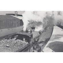 Engine 54495 Train at Helmsdale Station in 1961 Railway Postcard