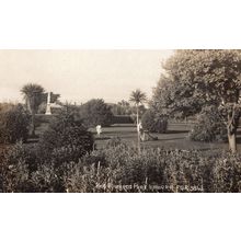 Mowing Lawn at King Edwards Park Hawera Taranaki New Zealand RPC Postcard
