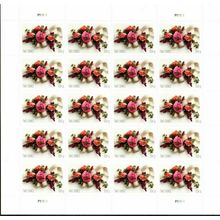 Garden Corsage Wedding Invitations Sheet of 20 Two Ounce Current Rate Scott 5458