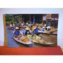 DAMNERNSADUAK FLOATING MARKET, RAJCHABURI, THAILAND unused postcard =