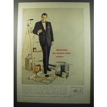 1955 After Six Avant Garde Tuxedo Ad - Brilliant as bright new paint