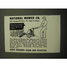 1949 National Sickle Bar Mower Ad - Quality mower builders for 30 years