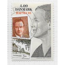 DENMARK DANMARK 2001 HAFNIA 01 EXHIBITION QUEEN MARGRETHE 4Kr USED