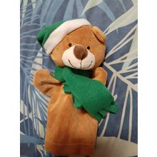 bear with hat and scarf hand puppet excellent condition