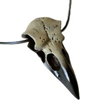 Gothic Raven Skull Pendant Costume Jewellery 6cm x 2.4cm A44