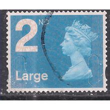 GB 2014 QE2 2nd Large Blue Security Machin used SG U3000 ( C1041 )
