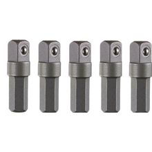 TCTS Male 1/4 Drive Hex to Screwdriver Drive Adaptor -Shaft for Nut Spinner X 5