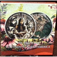 1 Oz Collectible 2022 ONE EARTH Continents North America Only 300 Made