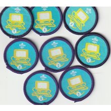 Scout Badges 8 x Staged - Computer 2002+ - 2 x White & 6 x Black Backs (BY31)