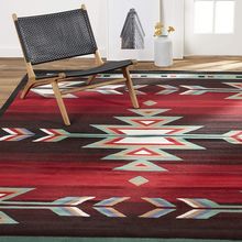Home Dynamix Sagrada Southwest Area Rug 5X7 Black/Red/Ivory