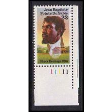 2249 22c Jean Baptiste Very Fine MNH P#S LR 11111 ZA3245