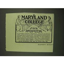 1908 Maryland College for Women Ad