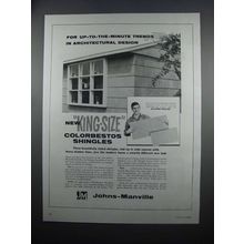 1954 Johns-Manville King-Size Colorbestos Shingles Ad