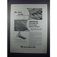 1954 Johns-Manville Seal-O-Matic Asphalt Shingles Ad