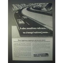 1966 Asphalt Institute Deep-Strength Pavement Ad - Smoother