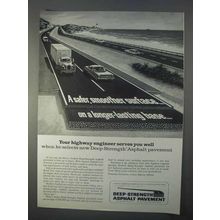 1966 Asphalt Institute Deep-Strength Pavement Ad - Safer