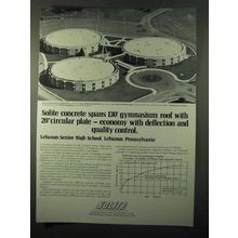 1971 Solite Structural Concrete Ad - Spans Gymnasium