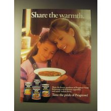 1989 Progresso Soup Ad - Share the warmth