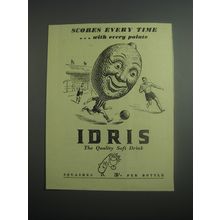 1948 Idris Squashes Soft Drink Ad - Scores every time ..with every palate