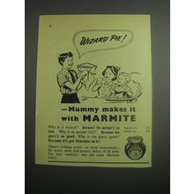 1948 Marmite Food Spread Ad - Wizard pie! Mummy makes it with Marmite