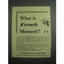 1948 Colman's French Mustard Ad - What is French mustard?