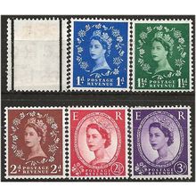 1957 Graphite Wildings Set SG561-566 Light Mounted Mint . .. .