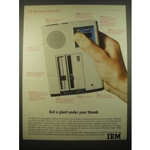 1966 IBM 224 Dictating Unit Ad - Get a giant under your thumb