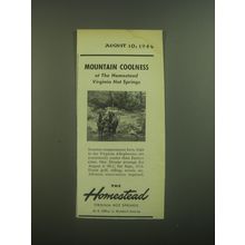 1946 The Homestead Resort Ad - Mountain coolness at the Homestead