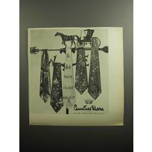 1951 Countess Mara Ties Ad - 5 Different Styles