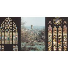 St Laurence Church Ludlow Stained Glass Windows 2x Postcard s