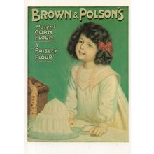 Brown & Polson's Patent Corn Flour Old Poster Advertising Postcard