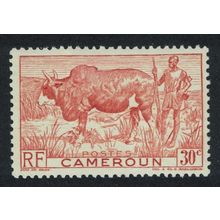 Cameroun Zebu and Herdsman 30c 1946 MNH SG#233