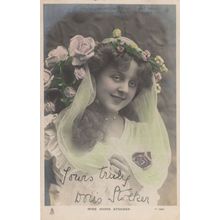Doris Stocker Edwardian Musical Comedienne Old Hand Signed Photo