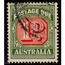 Australia 1958 Postage Due 1D Used Stamp no wmk .