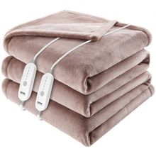 Heated Blanket Electric Throw, 84" x 90" Queen Size, Soft Flannel Heating Bl...