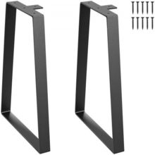 16 inch Trapezoid Steel Table Legs, Replacement Furniture Legs Set of 2 for ...
