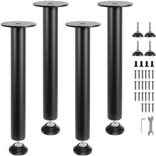 16 Inch Adjustable Desk Legs, Reinforced Steel Office Table Furniture legs S...
