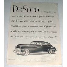 1947 DeSoto Car Ad - Things Ordinary Cars Can't Do