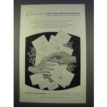 1955 Crane's Paper Ad - For Your Paper Trousseau