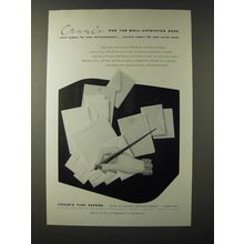 1955 Crane's Paper Ad - Crane's - for the well-appointed desk