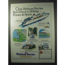 1986 Brittany Ferries Ad - Sail Direct to Holiday