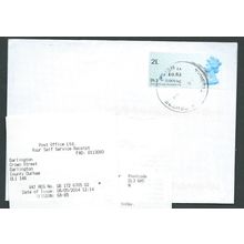 2014 2L (E4) 'POST & GO' (DURHAM) (MA13)ON COVER (EBID4009)
