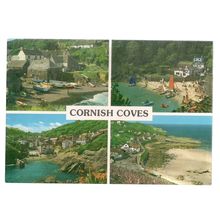 CORNISH COVES, multi-view unused postcard by John Hinde =