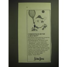1974 Neiman-Marcus Christmas Book Ad - Christmas rush a racket?