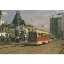 Moscow Bus Route 32 at Konsomolsk ZSD Railway Station Postcard